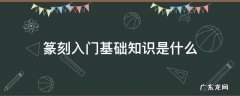 篆刻入门基础知识是什么 篆刻入门基本功
