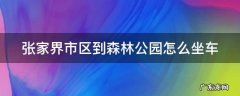张家界市区到森林公园怎么坐车 张家界到森林公园汽车时刻表