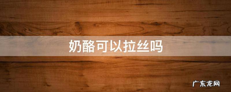 奶酪可以拉丝吗? 奶酪可以拉丝吗
