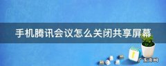 手机腾讯会议怎么关闭共享屏幕声音 手机腾讯会议怎么关闭共享屏幕