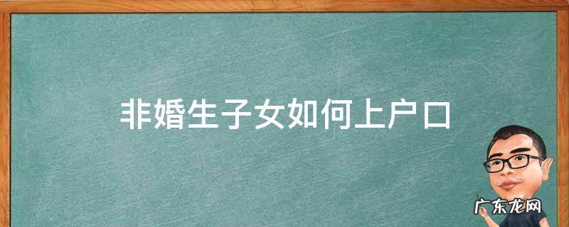 什么是非婚生子女 非婚生子女如何上户口 非婚生子女如何上户口