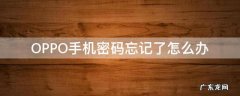 oppo手机密码忘记了怎么办打开 OPPO手机密码忘记了怎么办
