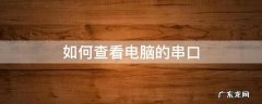 如何查看电脑的串口号 如何查看电脑的串口