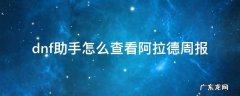 dnf助手怎么查看阿拉德周报 dnf助手查看阿拉德周报