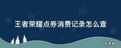 王者荣耀点券消费记录怎么查询 王者荣耀点券消费记录怎么查
