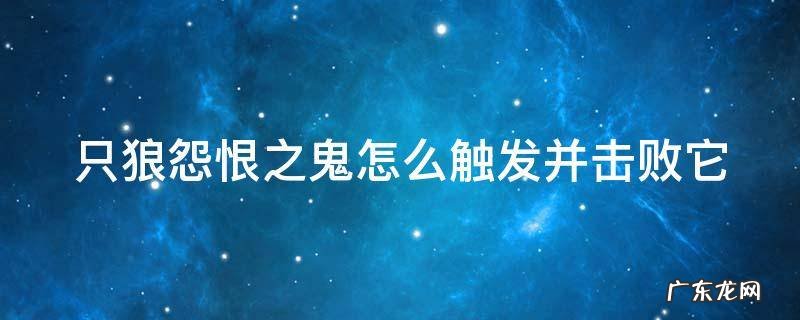 只狼怨恨之鬼怎么触发并击败它 只狼怨恨之鬼怎么触发并击败它的任务