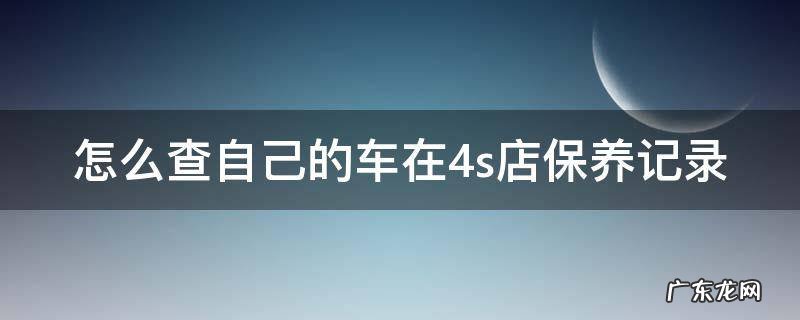 怎么看车在4s店的保养记录 怎么查自己的车在4s店保养记录