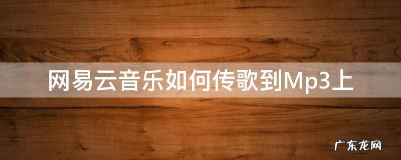 怎么把网易云里的歌传到mp3上 网易云音乐如何传歌到Mp3上