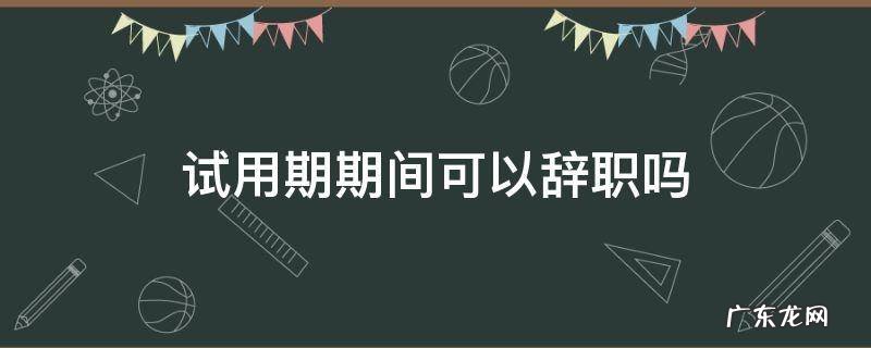 试用期期间可以辞职吗 试用期间能辞职吗