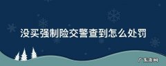 交警查到没买交强险 没买强制险交警查到怎么处罚