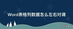 Word表格列数据怎么左右对调 word表格设置左右对称