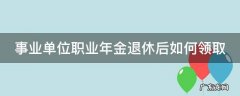 事业单位职业年金退休后如何领取 机关事业单位职业年金一览表