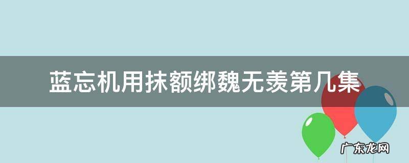 魏无羡扯下蓝忘机的抹额是第几集 蓝忘机用抹额绑魏无羡第几集