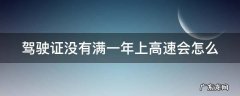 驾驶证没有满一年上高速会怎么 驾驶证没有满一年上高速会怎么处罚2022