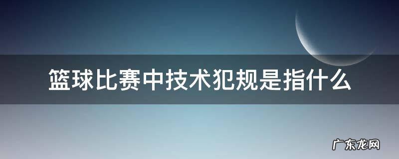 篮球比赛中的技术犯规是什么意思 篮球比赛中技术犯规是指什么