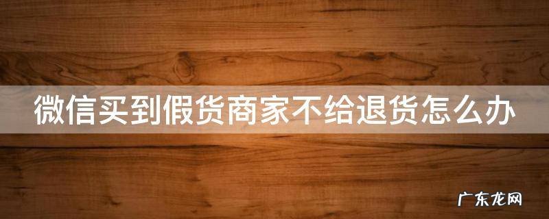 微信买到假货商家不给退货怎么办 微信买到假货对方不退钱只能算了吗