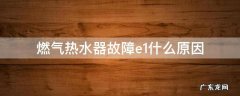 燃气热水器出现了e1故障是怎么回事 燃气热水器故障e1什么原因