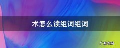 术怎么读组词组词 术组词组什么词