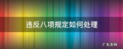 违反八项规定如何处理