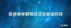 取保候审解除后还会被追究吗 取保候审解除后还可以取保候审吗