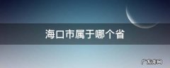 海口市属于哪个省 海口市属于哪个省份的城市
