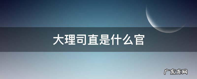 大理寺丞和大理寺司直哪个官大 大理司直是什么官