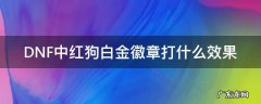 红眼用什么白金徽章 DNF中红狗白金徽章打什么效果