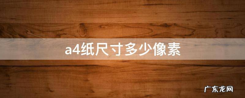 a4纸尺寸多少像素300分辨率 a4纸尺寸多少像素