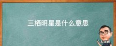三栖明星是指什么 三栖明星是什么意思