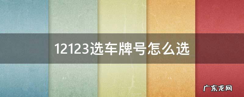 12123选车牌号怎么选视频 12123选车牌号怎么选