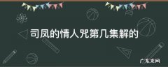 司凤的情人咒第几集解的 电视剧司凤的情人咒是怎么解开