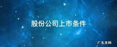 股份有限公司的上市条件 股份公司上市条件