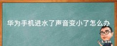 华为手机进水声音突然变小是怎么回事 华为手机进水了声音变小了怎么办