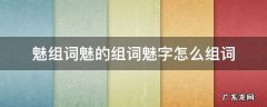 魅组词魅的组词魅字怎么组词 魅字组词有哪些