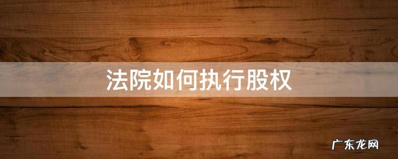 法院能否直接执行股东的股权 法院如何执行股权