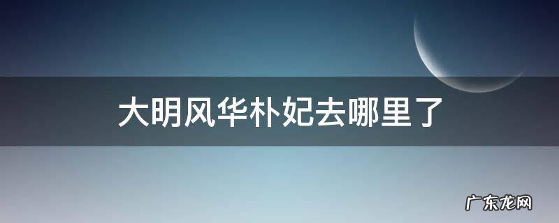 大明风华朴妃什么时候找到 大明风华朴妃去哪里了