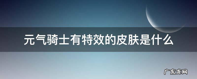 元气骑士有特效的皮肤是什么 元气骑士里有特效的皮肤