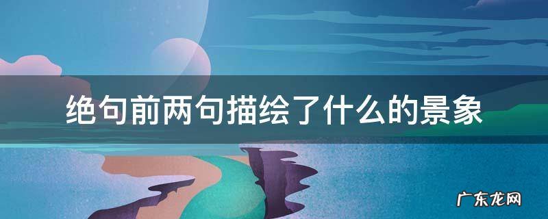绝句前两句描绘了什么的景象 绝句二首描写了什么景象