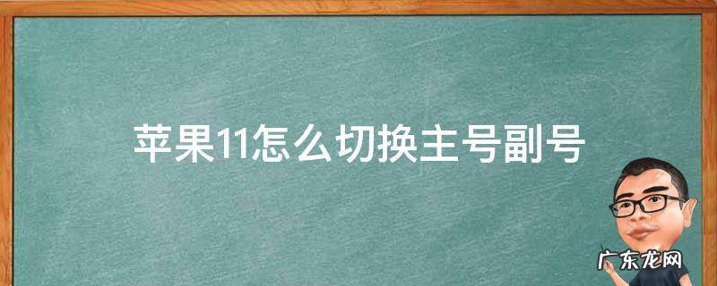 苹果11怎么切换主号副号发信息 苹果11怎么切换主号副号
