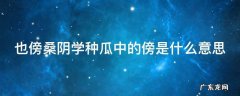 也傍桑阴学种瓜的傍是什么意思读音 也傍桑阴学种瓜中的傍是什么意思