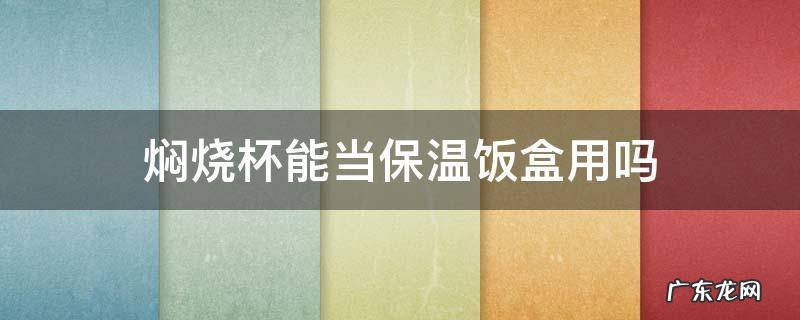 焖烧杯可以当保温杯用吗 可以当饭盒用吗 焖烧杯能当保温饭盒用吗
