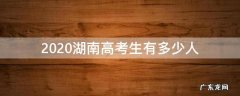 湖南高考考生多少人 2020湖南高考生有多少人