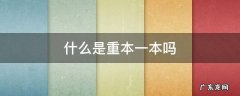 什么是重本什么是一本 什么是重本一本吗