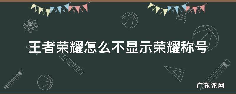 王者荣耀为啥不显示荣耀称号 王者荣耀怎么不显示荣耀称号
