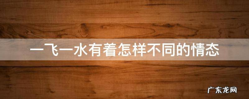 一飞一水有着怎样不同的情态 一个水一个飞