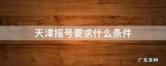 天津市摇号申请条件 天津摇号要求什么条件
