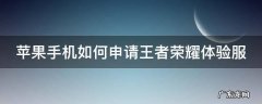 苹果手机怎样申请王者荣耀体验服 苹果手机如何申请王者荣耀体验服