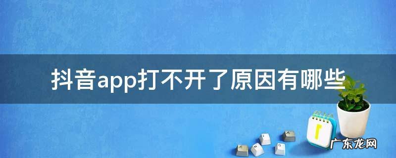 抖音app打不开了原因有哪些 手机下载不了抖音app怎么回事