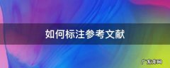 如何标注参考文献的引用 如何标注参考文献