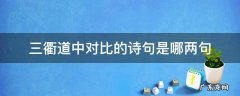 三衢道中作对比的诗句是哪句 三衢道中对比的诗句是哪两句